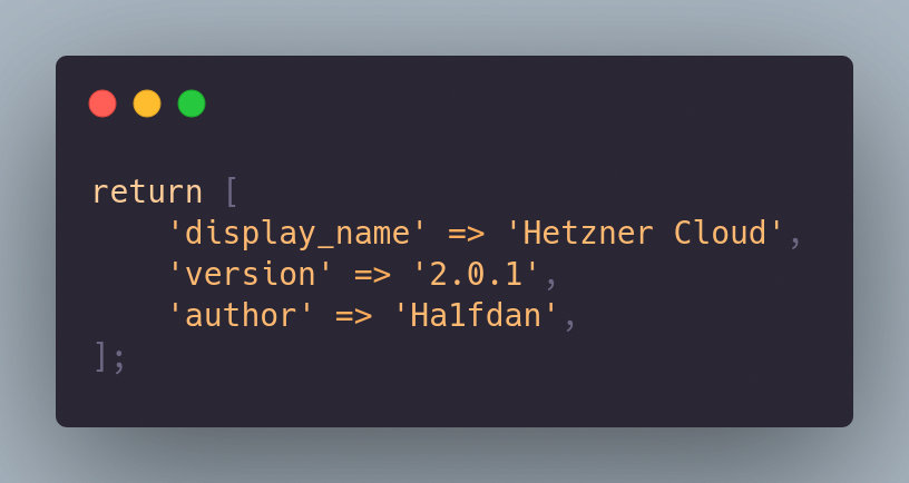 HetznerCloud Extension